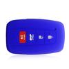 4 Button Remote Key Cover Case Fob Blue Fit For Toyota Avalon Corolla Camry Highlander RAV4