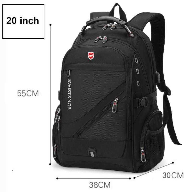 New Waterproof Man Backpack Fit 17Inch Laptop Usb Charging Backpack Women Oxford Travel Male Bag Vintage School Bag Mochila