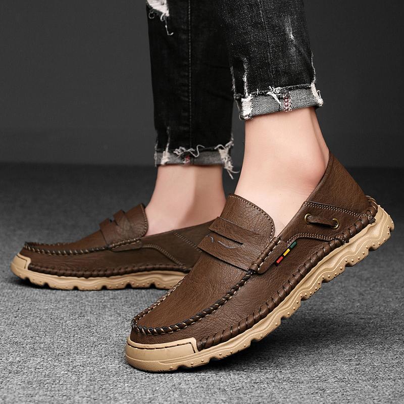 

Модная кожаная обувь Повседневная деловая обувь для мужчин Платье Tenis De Hombre Мокасины Мокасины Tenis Caballero Дизайнерская 46 коричневый