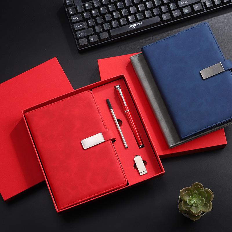 The New High-value Business Notebook Gift Box Set High-quality Notepad for Office Meetings Diary Printable Logo