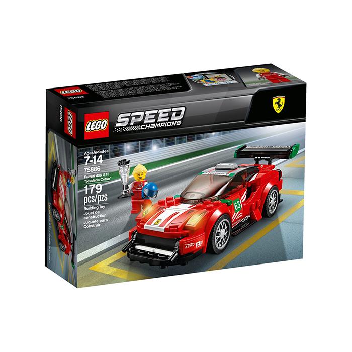 LEGO Speed Super Racing Collection Ferrari 488 GT3 Scuderia Corsa Team Building Blocks 179pcs 75886