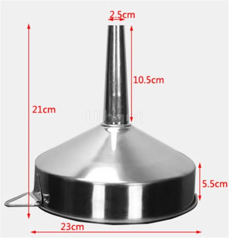 Big Stainless Steel Funnel Kitchen Oil Liquid Metal Funnel with Detachable Filter Wide Mouth Funnel for Canning Kitchen Tools