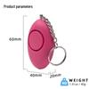 Oval Personal Alarm Keychain: Safety Self-Defense Device with LED Light for Women, Outdoor Use, and Wolf Repellent.