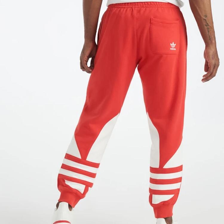 Adidas Big Trifoil Sweat Pants Red/White Men Streetwear FM3759