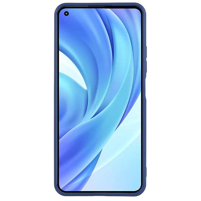 

For Xiaomi 11 Lite 5G NE/Mi 11 Lite 4G/5G TPU Phone Case Precise Cutout Straight Edge Back Cover Sapphire