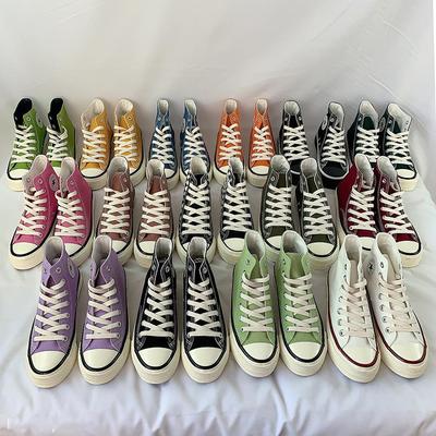 Wysokie buty płócienne damskie wiosenne i jesienne nowe studenckie retro na wszystkie mecze trampki