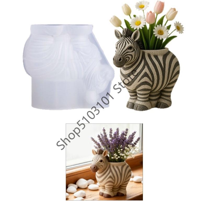 Plant Flowerpot Silicone Mold Cement Concrete Flowerpot Molud Crafts Molds белый