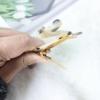 8cm Korean Style Rhinestone Acetate Duckbill Clip for Flyaway Hair and Bangs