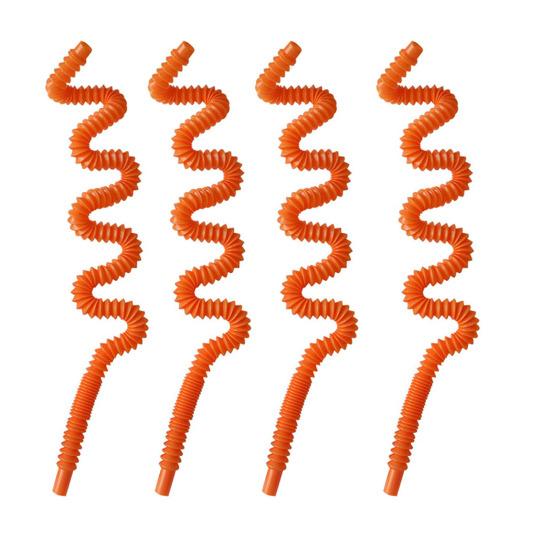 Renkli Spiral Bükülebilir Pipetler 6mm Yeniden Kullanılabilir Gıda Sınıfı Plastik Pipet Doğum Günü Partisi Ev Seyahat İçin Esnek İçme Pipetleri