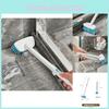 Long Handle Foldable Bathroom Brush With Pp Nylon Bristles For Tile Cleaning
