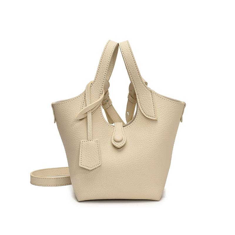 

2025 new simple Korean fashion bucket bag women s underarm bag versatile shoulder bag texture trendy commuter messenger bag белый