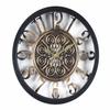Retro Silent Wall Clock Living Room Simple European Antique Wall Clock Country Industrial Style Creative Large Clock