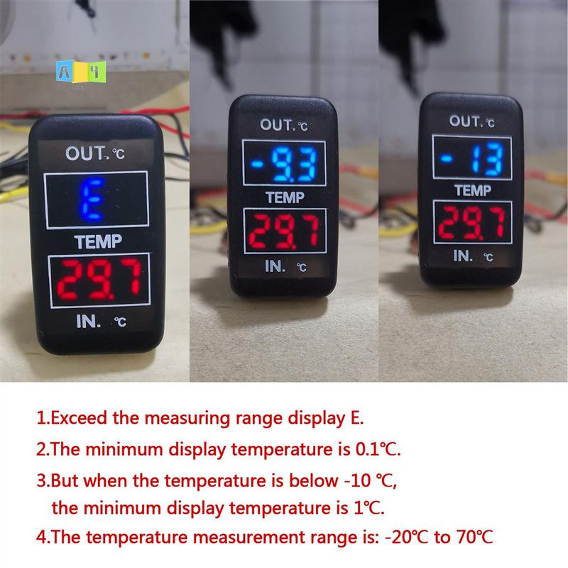 

A04E-Car Interior And Exterior ABS Temperature Display Sensor For Toyota Camry Corolla Yaris RAV4 33X22.5Mm чёрный