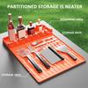 Camping BBQ Tools Silicone Mat Barbecue Grill Utensil Holder Mat