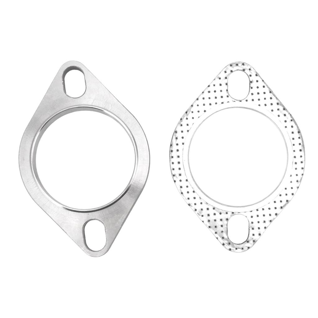 2PCS 2 Bolt 2.5in Exhaust Flange Connection Kit Stainless Steel Universal for Exhaust Downpipe Catback Headers