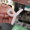 4.5CM Jelly Color Semi-Transparent Small Claw Clip for Half-Up Hairstyles - Sweet Cross Bangs Hair Accessory