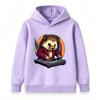 Kids Boys Girls Hoodie, Cute Hedgehog DJ Print Pullover Hooded Sweatshirt, Casual Long Sleeve Tops for Music Lovers Teen Children Daily Wear Party Gif