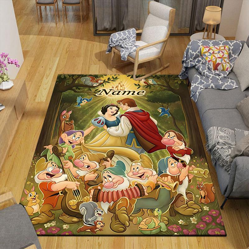 Custom 1Pc Snow White Seven Dwarfs Rug Office Carpet Indoor Outdoor Entrance Doormat Nonslip Soft And Comfortable Living Room D916251
