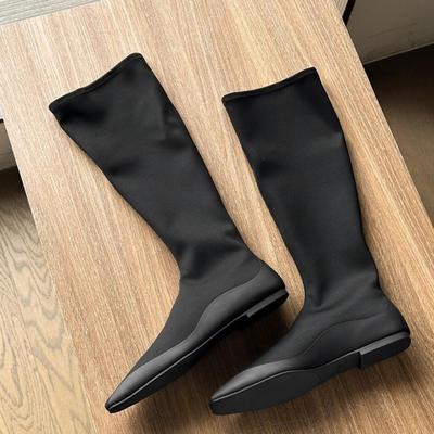 Mode Dicken sohlen Stiefel Herbst Winter Neue Leder Schuhe Frauen Ritter Hohe Stiefel Frauen Klassische Lange Röhre Elastizität Stiefel