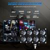 1/2 Pcs 8 Lens Auxiliary Motorcycle Spotlight Working Fog Lights Headlight Driving Spot Lamp - 32W/9-80V