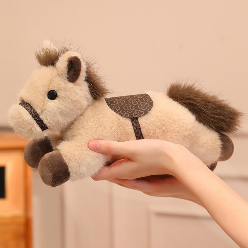 Simulated Lying Horse Plush Dolls Stuffed Animal Super Realistic Pony Plush Toys Classic Birthday Gift For Children
