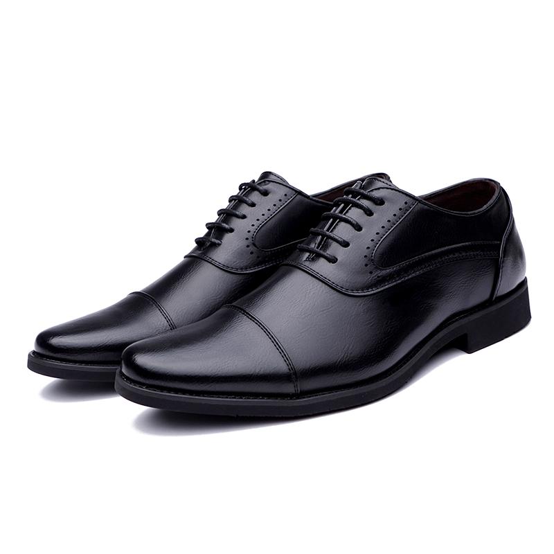Gentleman Office Shoes Brogue Business Leather Shoes Men's Lace-up Shoes Casual Wedding Shoes Social Brock Shoes Wedding Dress
