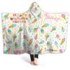 Mermaid Fish Scale Flash Flannel Thermal Hooded Blanket Home Outdoor Office Essential Blanket