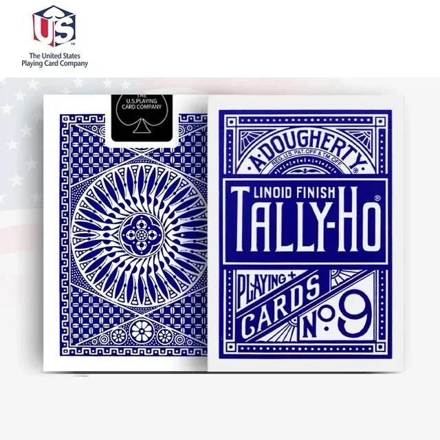 Tally-Ho No.9 Playing Cards USPCC Fan/Round Back Deck Poker Size Magic Card Games Magic Tricks Props for Magician