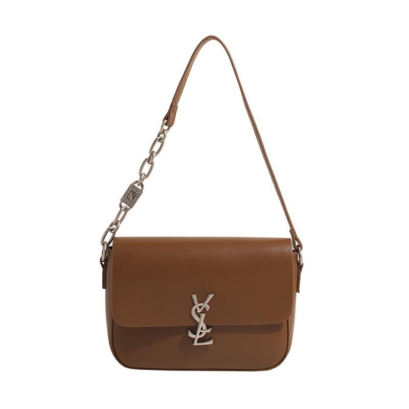 

Женская простая новая маленькая сумка 2025 весна высокая ценность легкая роскошь мини сумка-мессенджер маленькая квадратная сумка коричневый