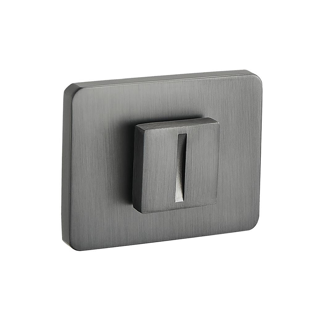 Rectangular Graphite WC Door Plate Rosette For Bathroom