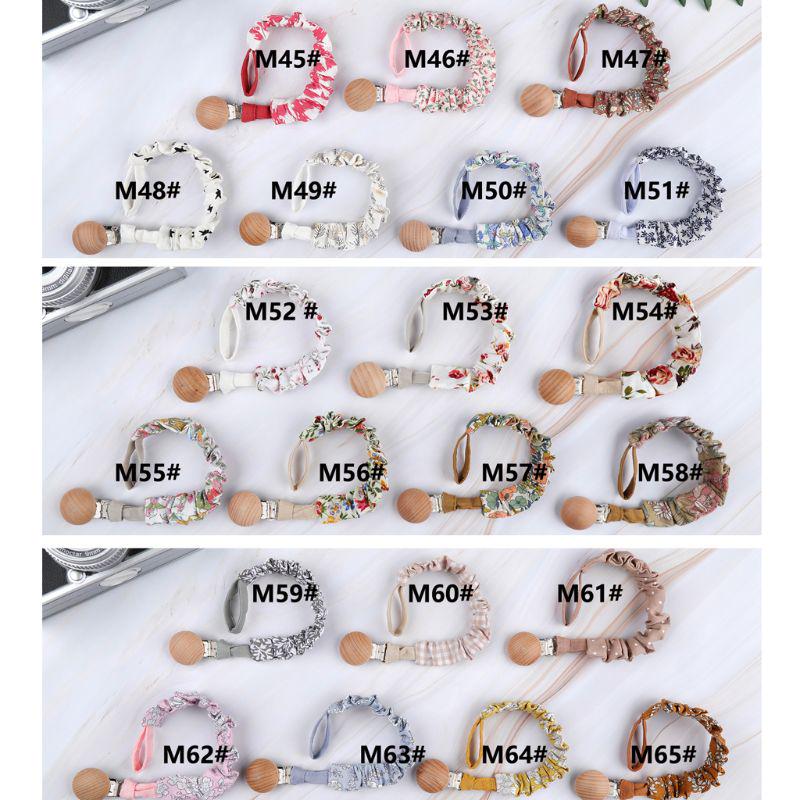 Baby Infant Cotton Pacifier Clip for Newborn Teething Soother Chew Dummy Chains