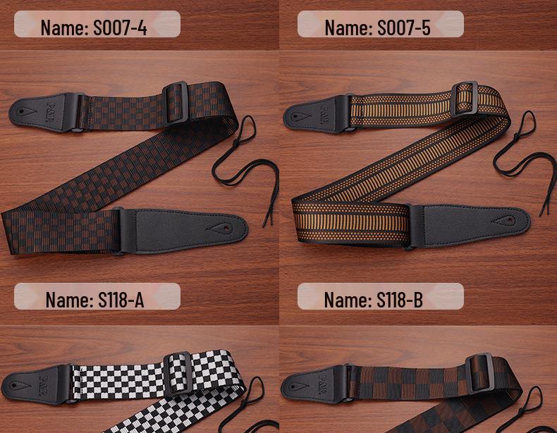 Bakelite PU Leather Guitar Strap for Classical & Folk - Wide, Thick, Personalized Style