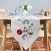 Embroidery Living Room Household Tea Table Cloth Dining Table Commonly Used Handkerchief Rectangular Pointed Corner, Long Table Flag
