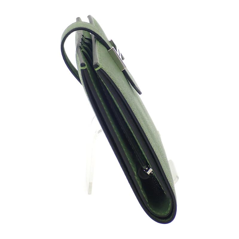 HERMES   Bifold Wallet green Epsom Women