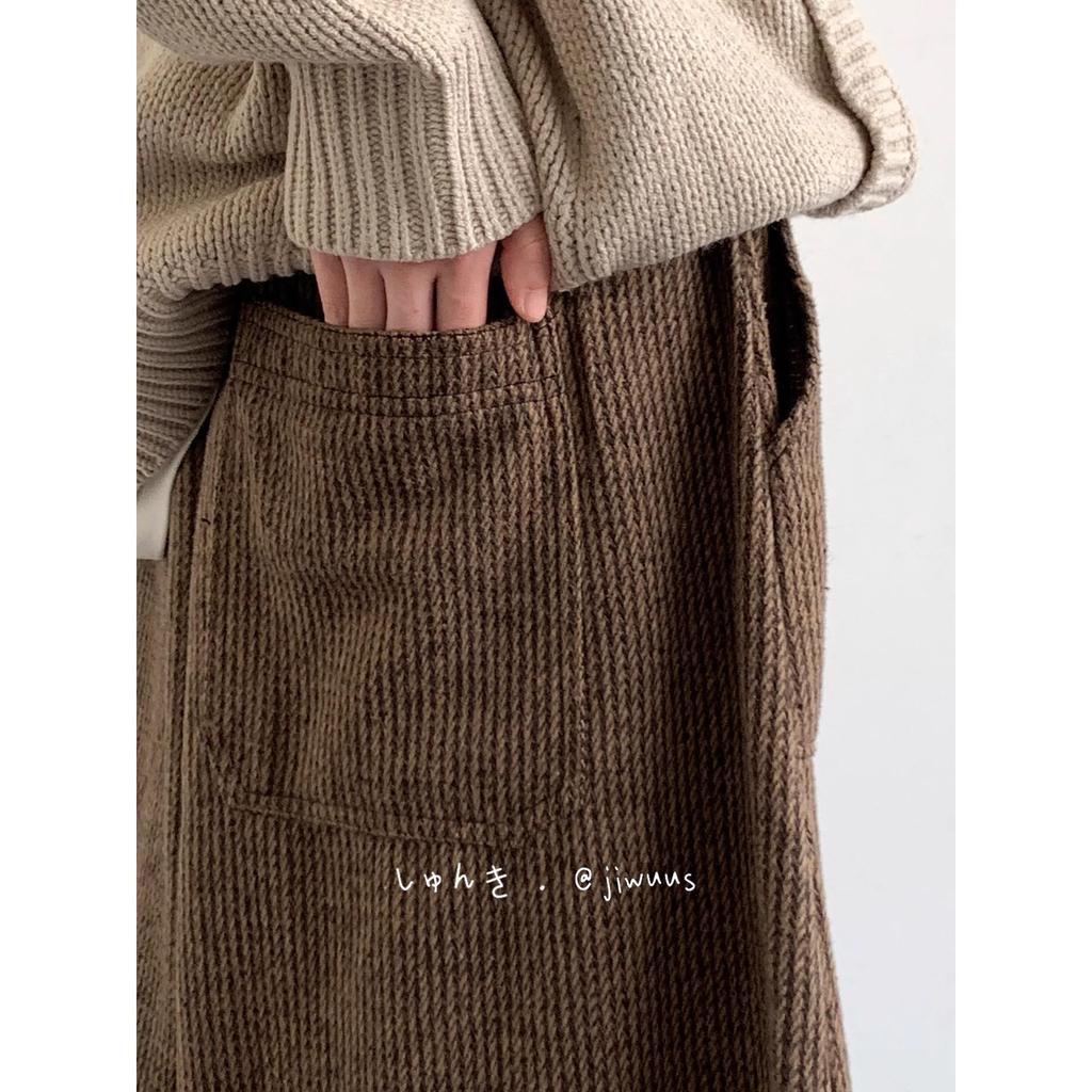 Retro Unisex Corduroy Wide-Leg Pants - Autumn/Winter Y2K Style