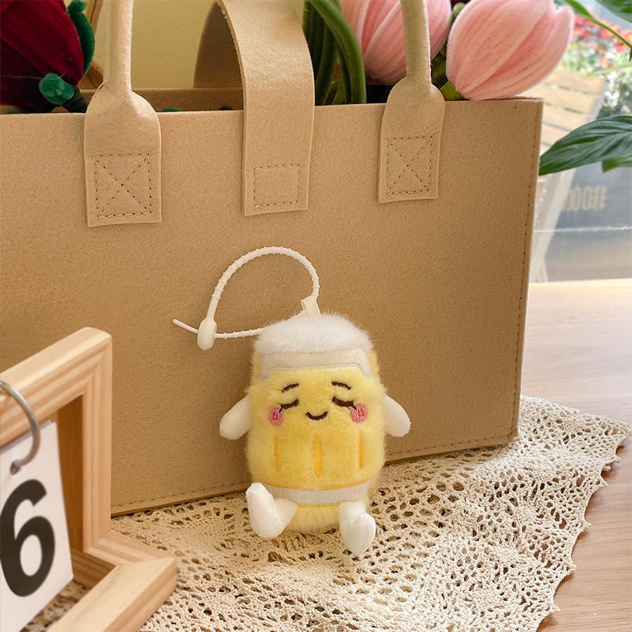 Cartoon Style Beer Bottle Plush Toy For Backpack Accessories And Party Favor