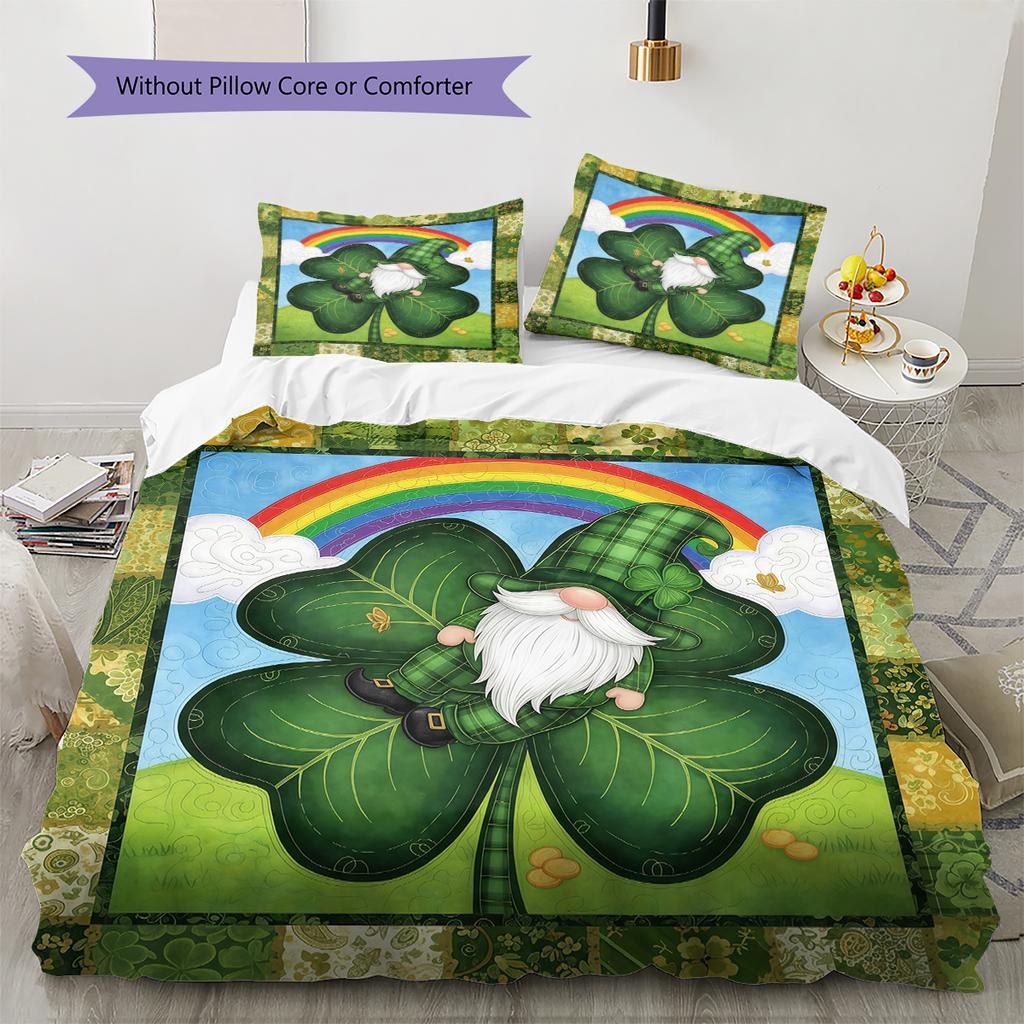 Cartoon Pattern Bedding Quilt Set Quilt Cover Pillowcase Home Decoration Birthday Gift (1 * Duvet Cover + 2 * Pillowcase, Without Core)