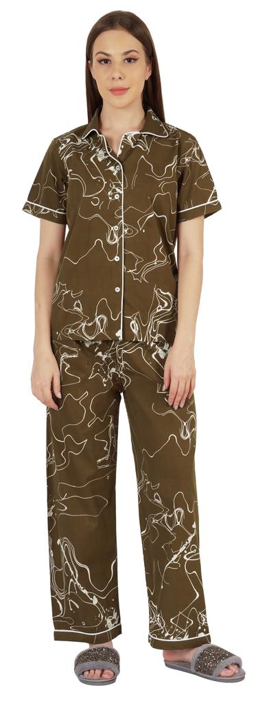 Inkmeso Women  s Classic Short Sleeve Shirt and Pajama Pants Loungewear 2 Pc PJ Sleep