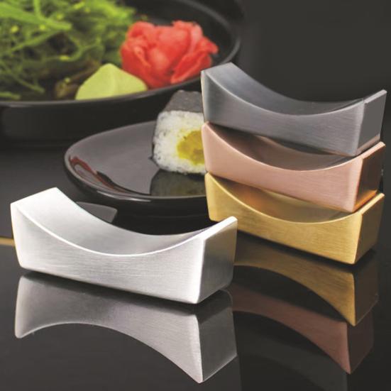 Spoon Chopstick Rest Stainless Steel Creative Ingot Shape Spoon Chopstick Holder Rustproof Tableware Stand for Home Restaurant Hotel Use