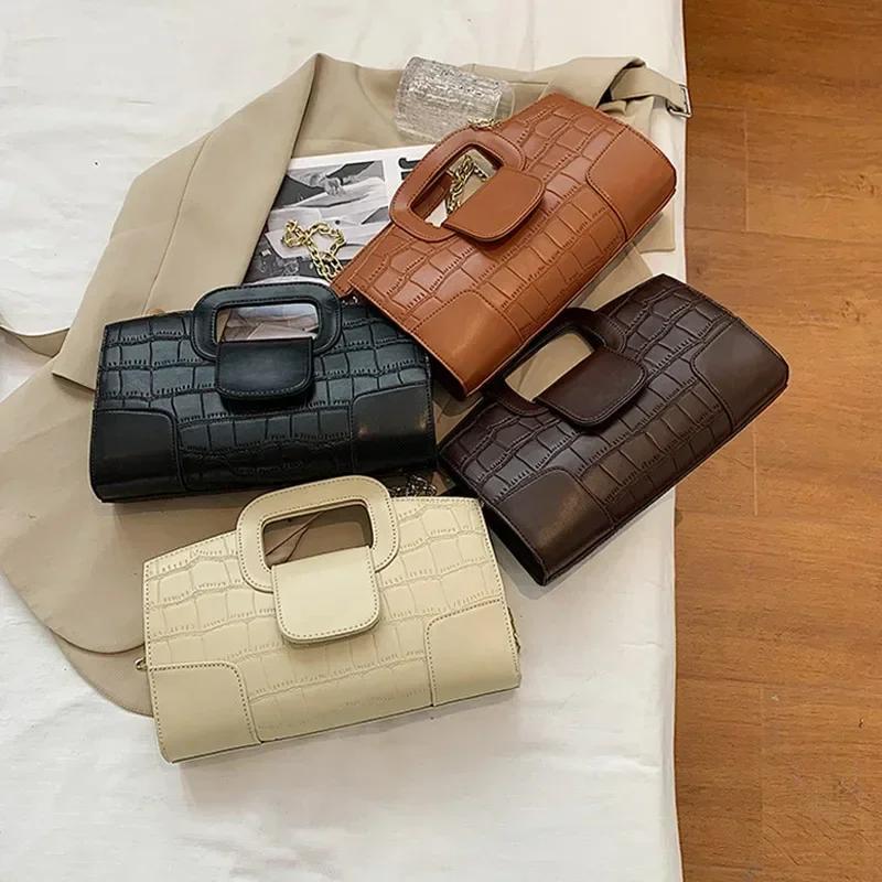 PU Leather Crossbody Bag Flap Women's Bags Adjustable Strap Handbag Ladies Brand Shoulder Bag Fashion Satchel Elegant Clutch Bag