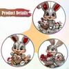 3 Pieces 2D Easter Bunny Hanging Ornaments Bag Pendants Creative Versatile Decor Car Rear