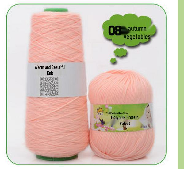 Filato di Cotone al Latte con Proteine della Seta per Maglieria e Uncinetto per Sciarpa per Neonato