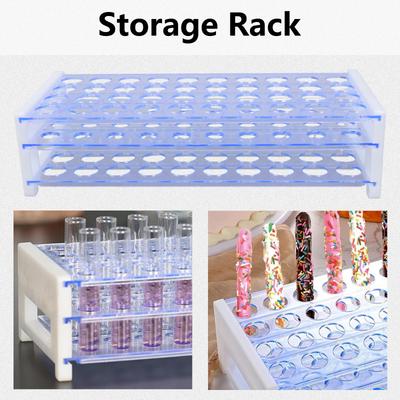 Detachable 3 Layer Blue Plastic Test Tube Rack Easy To Clean Blue 3 Layer Test Tube Rack Removable Tube Organizers