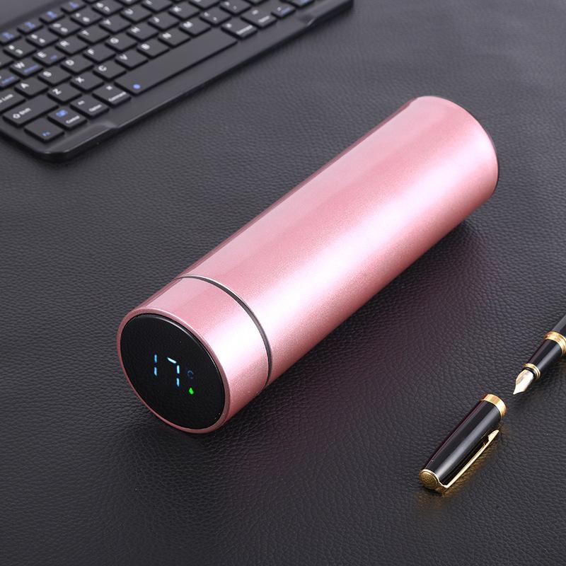 Tasse Thermos Intelligente en Acier Inoxydable Affiche la Température Grande Capacité Tasse à Eau 500ml