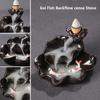 1PC Gifts Sandalwood Stove Aromatherapy Furnace Ceramic Ornament Koi Fish Backflow Incense Stove