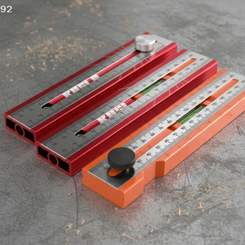 Adjustable Multi Angle Ruler Protractor with Depth Gauge for Woodworking Leveling Posit