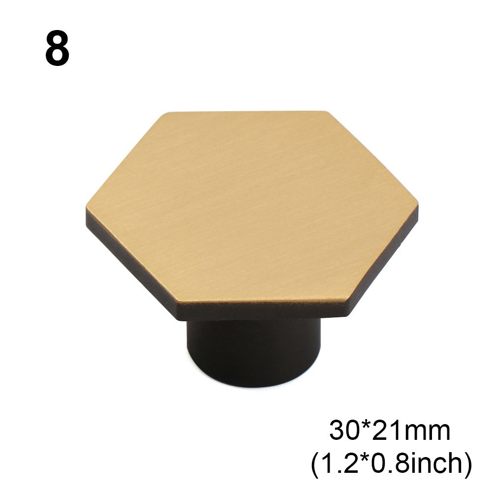 Safety Antique European Style Hexagon Single Hole Furniture Knobs Wardrobe Pulls Door Handles