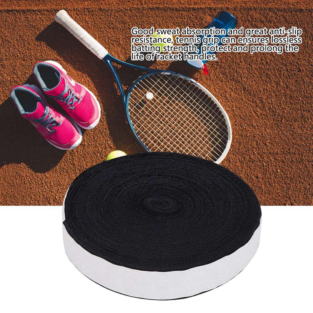 10M Polyester Fiber Sweat Absorption Anti Skid Badminton Racket Grip Tape Breathable Soft Hand Feeling Tennis Bat
