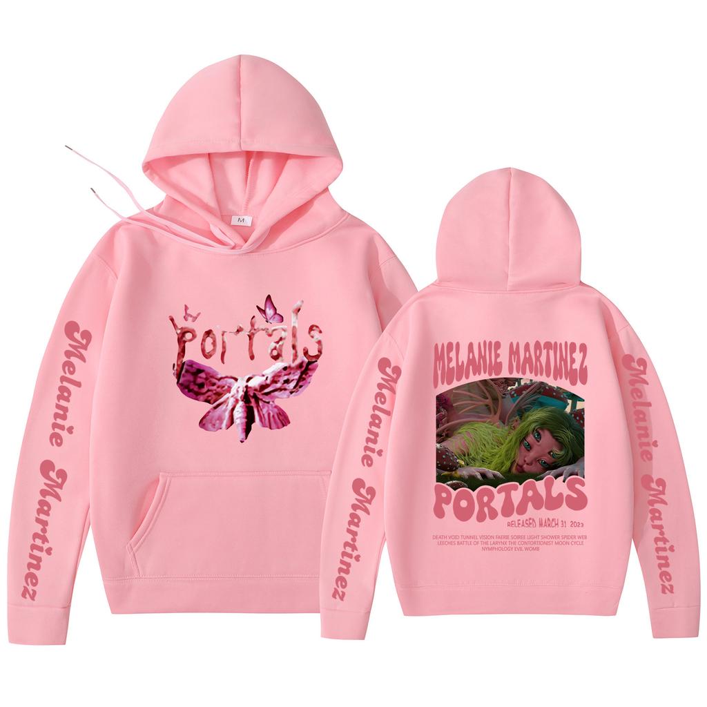 SCIONE New European and American Style Loose Hip-hop Plus Velvet Hoodie Fashion Beautiful Butterfly Print Coat Comfortable and Casual Joker Tops Coat