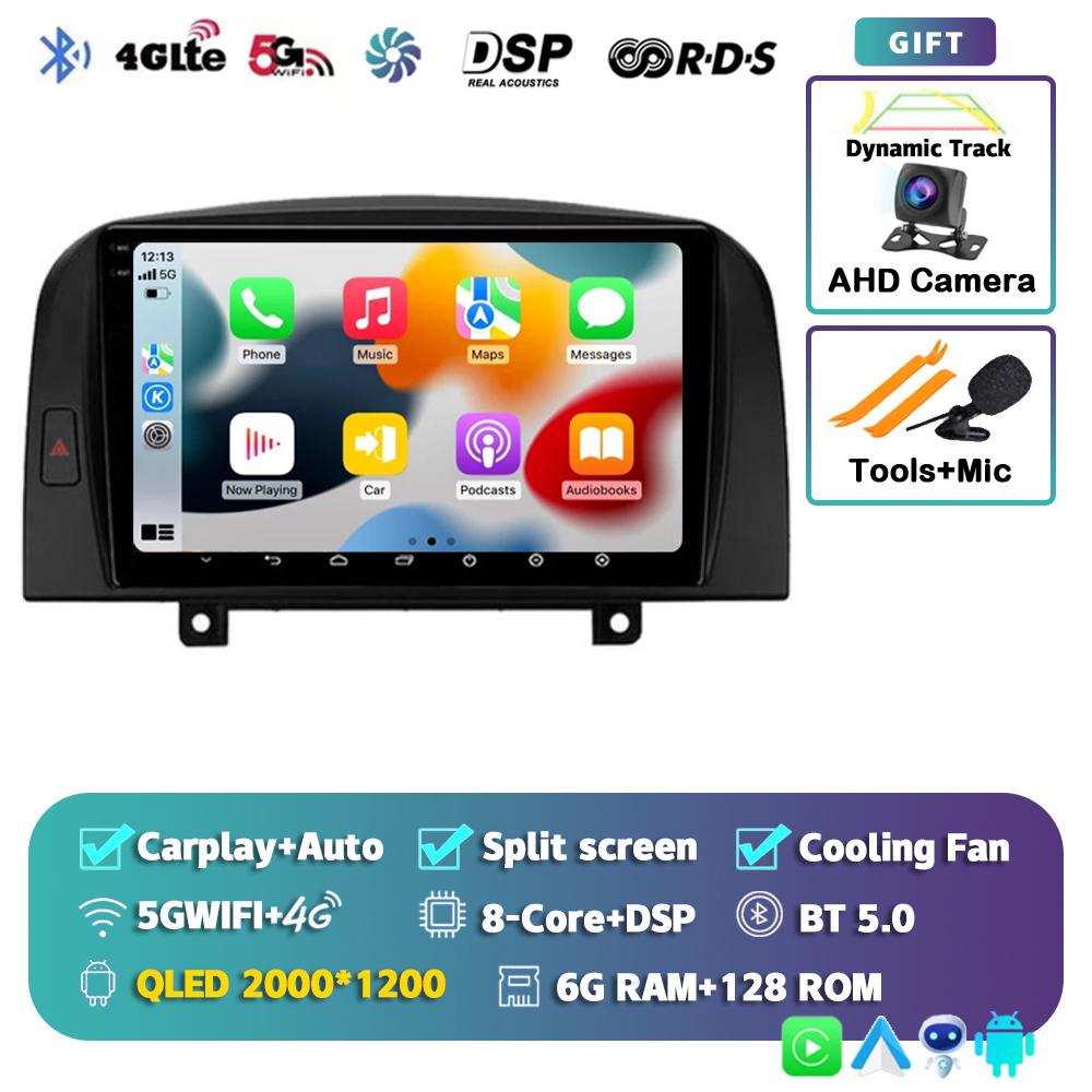 Android 14 Carplay WIFI+4G For Hyundai SONATA NF 2004 2005 2006 2007 2008 Car Radio Multimedia Player Stereo GPS 2DIN Head Unit